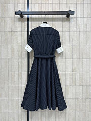 Colestore Dior Mid-Length Plastron Shirtdress Black Cotton Poplin - 2