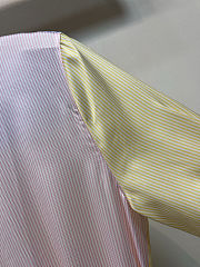 Colestore  Dior Dioriviera Mid-Length Belted Shirtdress Multicolor D-Stripes Silk Twill - 5
