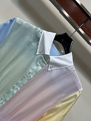 Colestore  Dior Dioriviera Mid-Length Belted Shirtdress Multicolor D-Stripes Silk Twill - 4