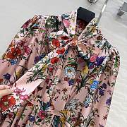 Colestore Gucci Printed silk chemisier dress Multicolor silk Allover Gucci Flora print - 6