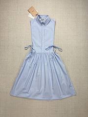 Colestore Miu Miu Poplin side tie dress Sapphire Blue - 1