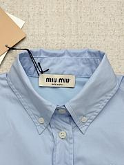 Colestore Miu Miu Poplin side tie dress Sapphire Blue - 5