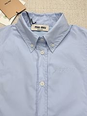 Colestore Miu Miu Poplin side tie dress Sapphire Blue - 4