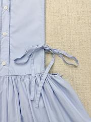 Colestore Miu Miu Poplin side tie dress Sapphire Blue - 2