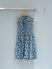 Colestore Miu Miu Crêpe de chine mini-dress Ivory/Light Blue - 1