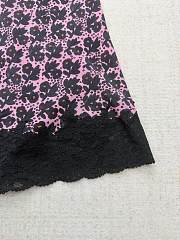 Colestore  Miu Miu Pink/black Crêpe De Chine Dress - 5