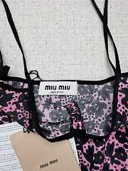Colestore  Miu Miu Pink/black Crêpe De Chine Dress - 6