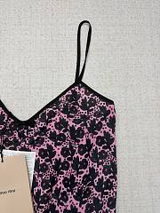 Colestore  Miu Miu Pink/black Crêpe De Chine Dress - 3