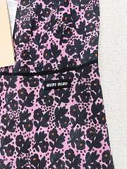 Colestore  Miu Miu Pink/black Crêpe De Chine Dress - 2