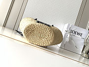 Colestore Loewe Small Anagram basket bag in iraca palm and calfskin Natural/Black 34 x16.5 x13 cm - 5