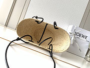 Colestore Loewe Small Anagram basket bag in iraca palm and calfskin Natural/Black 34 x16.5 x13 cm - 4