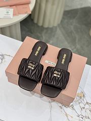 Colestore Miu Miu Matelassé nappa leather slides Briarwood - 2