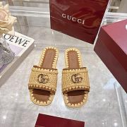 Colestore  Gucci Double G Slide Sandals in Raffia Crochet - 6