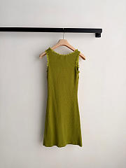 Colestore Miu Miu Garment-dyed cotton mini dress Olive Green - 6