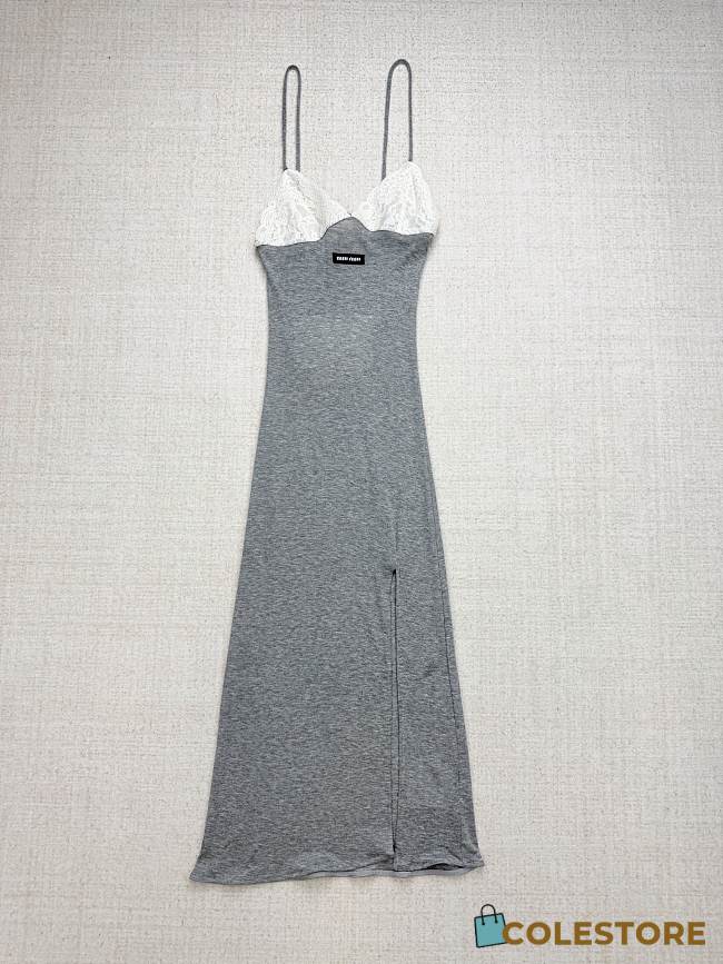 Colestore Miu Miu Silk jersey dress Grey - 1
