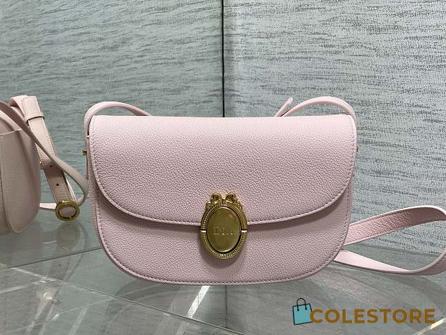 	 Colestore Dior Medium Dior Médaillon Flap Bag Rose Tendre Grained Calfskin 23 x 16 x 6.5 cm - 1
