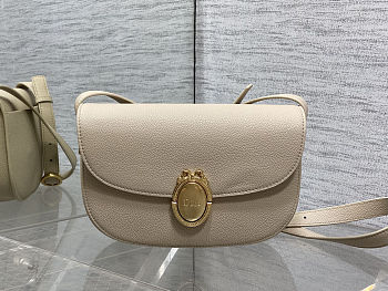 	 Colestore Dior Medium Dior Médaillon Flap Bag Trench Grained Calfskin  23 x 16 x 6.5 cm