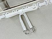 Colestore Dior Medium Dior Book Tote with Strap Beige Embroidery and White Woven Grosgrain Ribbon (36 x 27.5 x 16.5 cm) - 6