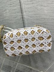 Colestore Dior Medium Lady Dior Bag in Natural Rattan & White Matte Calfskin Cannage 24cm - 2