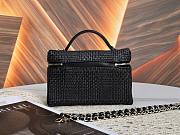 Colestore Chanel Classic Vanity with Chain Braided Raffia & Gold-Tone Metal Black 17 x 19.5 x 5cm - 2