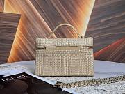Colestore Chanel Classic Vanity with Chain Braided Raffia & Gold-Tone Metal Beige 17 x 19.5 x 5cm - 2