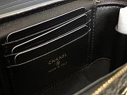 Colestore Chanel Classic Long Vanity with Chain   Braided Raffia & Gold-Tone Metal  Black 9.5 x 17 x 8cm - 2
