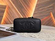 Colestore Chanel Classic Long Vanity with Chain   Braided Raffia & Gold-Tone Metal  Black 9.5 x 17 x 8cm - 4