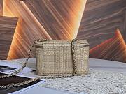 Colestore Chanel Classic Long Vanity with Chain   Braided Raffia & Gold-Tone Metal  Beige 9.5 x 17 x 8cm - 2