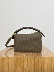 Colestore Loewe Small Puzzle Edge Diamond Top-Handle Bag in Brown 24 x 10.5 x 16.5cm - 3