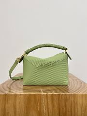 Colestore Loewe Small Puzzle Edge Diamond Top-Handle Bag in Light Green 24 x 10.5 x 16.5cm - 3