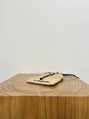 Colestore  Loewe Drawstring pocket in raffia Natural/Black 21x16x1cm - 6