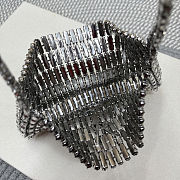 Colestore YSL EVENING bag in crystals Mirror Silver-toned Hardware 18 x 7.5 x 2.5 cm - 6
