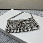 Colestore YSL EVENING bag in crystals Mirror Silver-toned Hardware 18 x 7.5 x 2.5 cm - 5