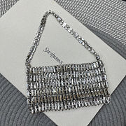 Colestore YSL EVENING bag in crystals Mirror Silver-toned Hardware 18 x 7.5 x 2.5 cm - 4
