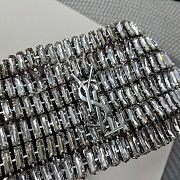 Colestore YSL EVENING bag in crystals Mirror Silver-toned Hardware 18 x 7.5 x 2.5 cm - 3