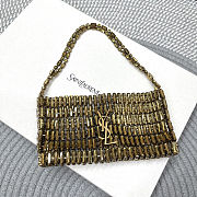 Colestore YSL EVENING bag in crystals Light Bronze Bronze-toned  Hardware 18 x 7.5 x 2.5 cm - 1
