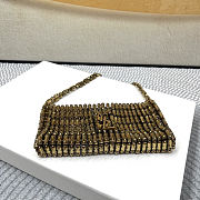 Colestore YSL EVENING bag in crystals Light Bronze Bronze-toned  Hardware 18 x 7.5 x 2.5 cm - 6