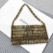 Colestore YSL EVENING bag in crystals Light Bronze Bronze-toned  Hardware 18 x 7.5 x 2.5 cm - 5