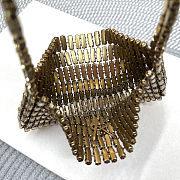 Colestore YSL EVENING bag in crystals Light Bronze Bronze-toned  Hardware 18 x 7.5 x 2.5 cm - 4