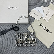 Colestore YSL Micro EVENING bag in crystals Mirror Silver-toned Hardware  11.5 x 8.5 x 2.5 cm - 1