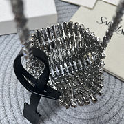 Colestore YSL Micro EVENING bag in crystals Mirror Silver-toned Hardware  11.5 x 8.5 x 2.5 cm - 6