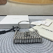 Colestore YSL Micro EVENING bag in crystals Mirror Silver-toned Hardware  11.5 x 8.5 x 2.5 cm - 4