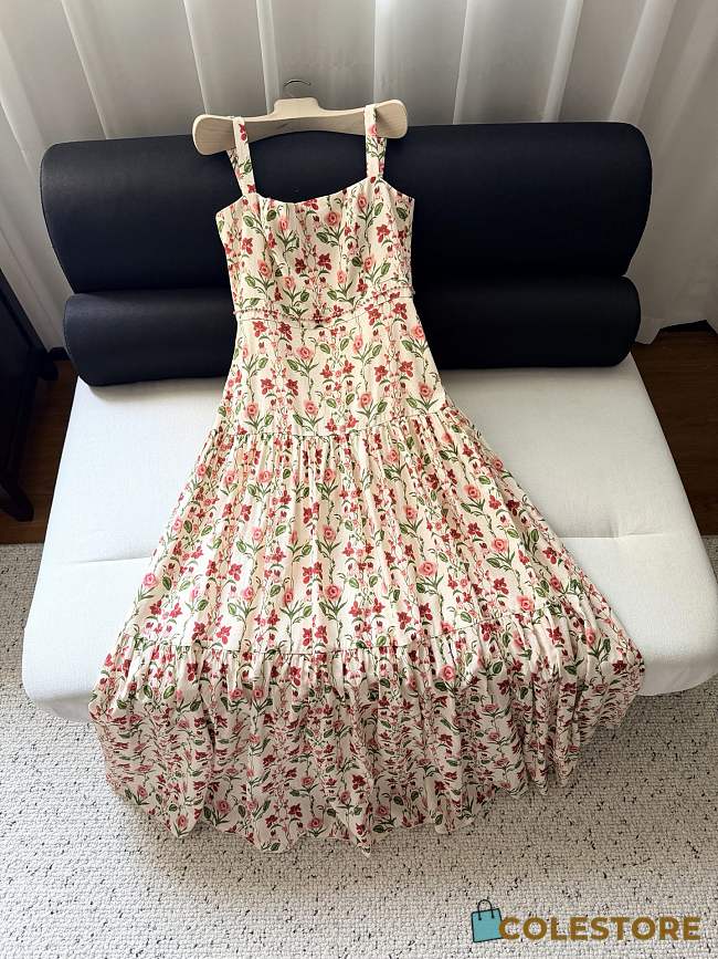 Colestore Agua by Agua Bendita Lima floral linen maxi dress - 1