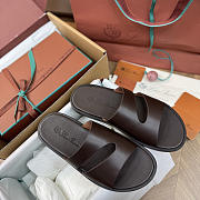 Colestore Loro Piana Man Pilat Plain Walk Sandal  Calfskin Dark Moka - 1