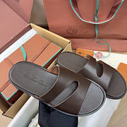 Colestore Loro Piana Man Pilat Plain Walk Sandal  Calfskin Dark Moka - 3