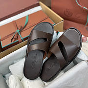 Colestore Loro Piana Man Pilat Plain Walk Sandal  Calfskin Dark Moka - 2
