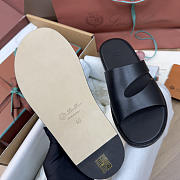 Colestore Loro Piana Man Pilat Plain Walk Sandal  Calfskin Black - 6