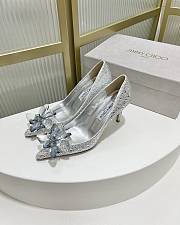 Colestore  Jimmy Choo Allure Crystal Covered Pointy Toe Pumps Crystal - 1