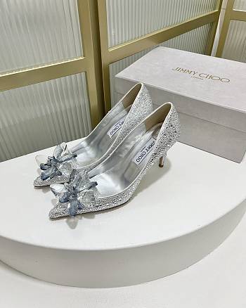 Colestore  Jimmy Choo Allure Crystal Covered Pointy Toe Pumps Crystal