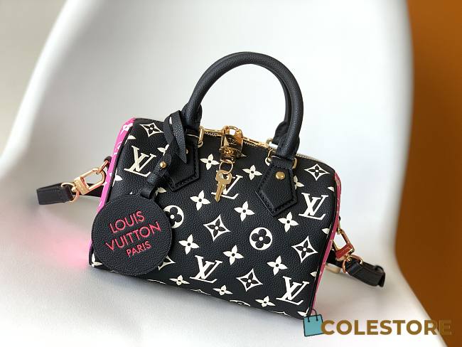 Colestore Louis Vuitton Speedy Bandouliere 20 Black/White/Pink 20.5x13.5x12cm - 1